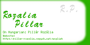 rozalia pillar business card