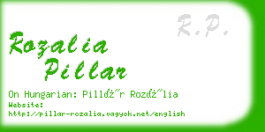 rozalia pillar business card